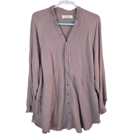 Free People We The Free Summer Daydream Button Down Top Lavender Size Medium - Picture 1 of 10